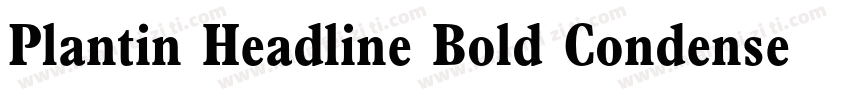 Plantin Headline Bold Condensed字体转换